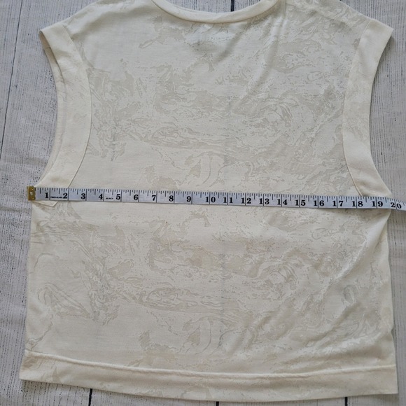 VARLEY Womens XSmall Cream Marbled Pattern Sleeveless Top - Picture 8 of 9